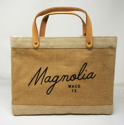 Magnolia Script Market Tote Bag Joanna Gaines Waco Texas Global Citizen | eBay US