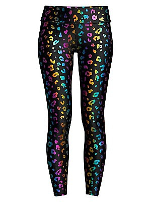 Rainbow Cheetah Foil Leggings | Saks Fifth Avenue