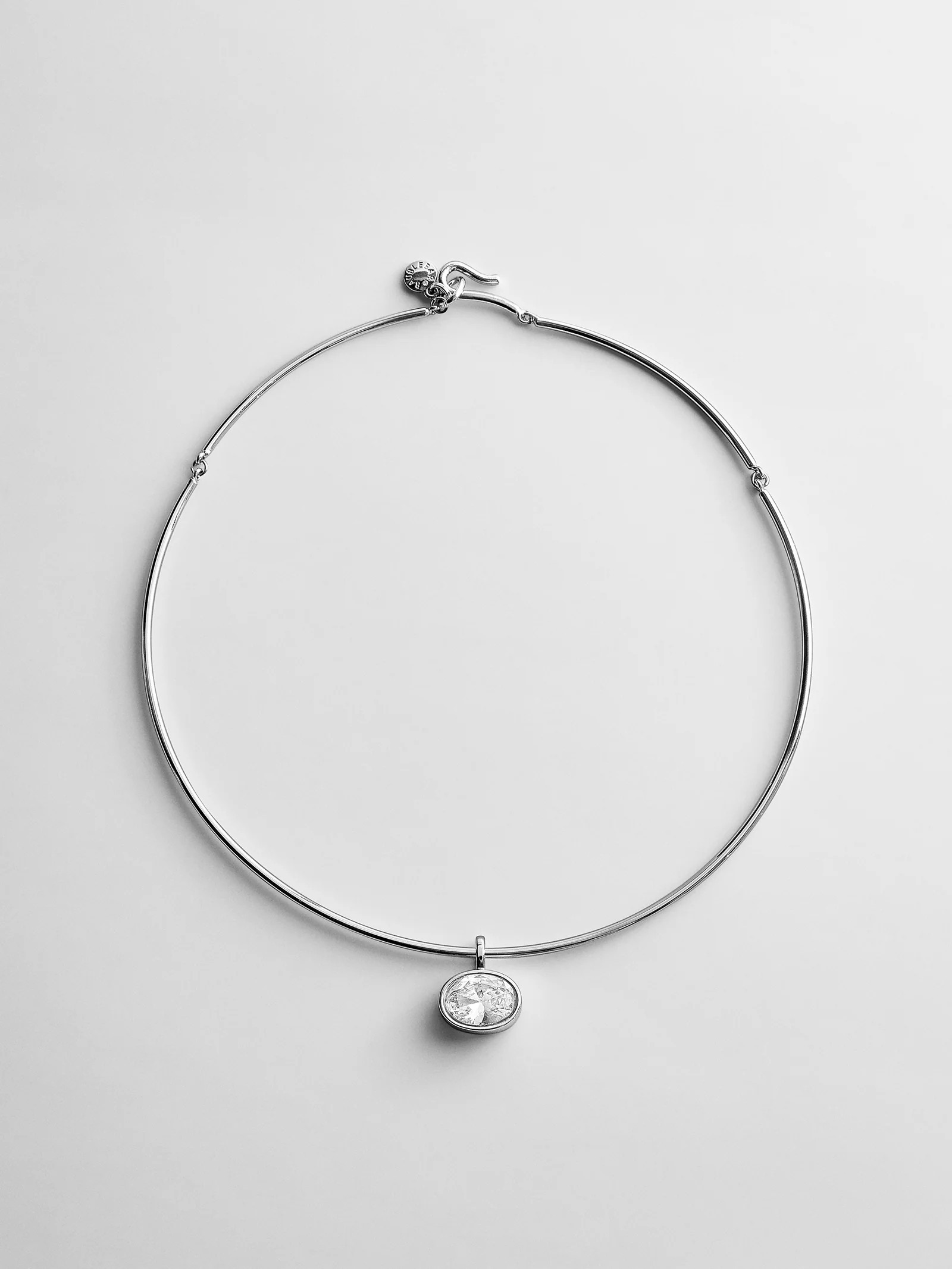 Lexi Crystal Collar Necklace - Silver | BaubleBar