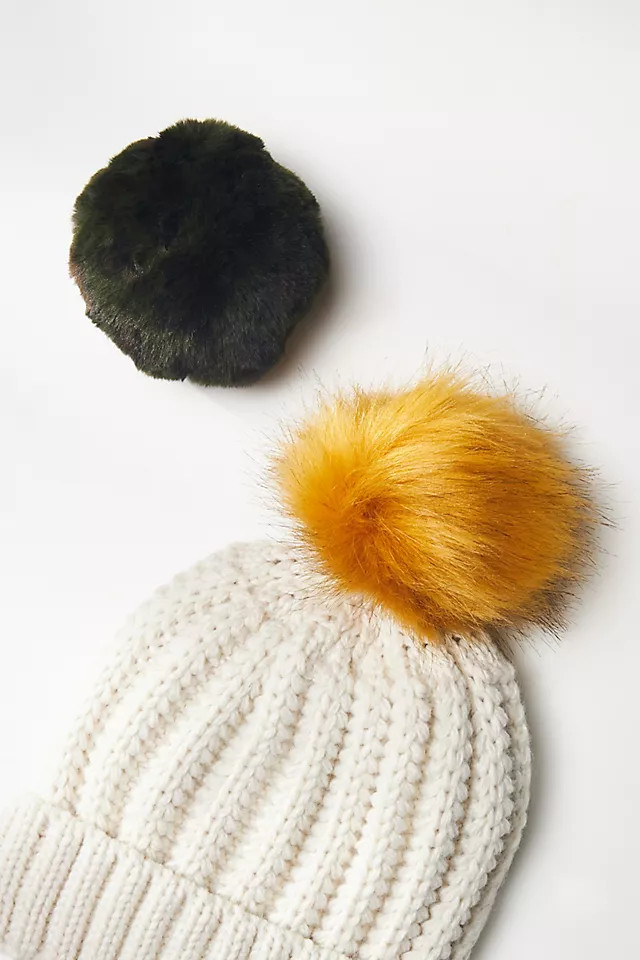 Pick-A-Pom Ribbed Beanie Base | Anthropologie (US)