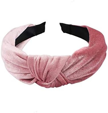 1Pcs Velvet Headbands for Women,Wide Headbands Knot Turban Headband Vintage Hairband Elastic Hair... | Amazon (US)