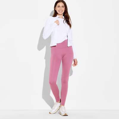 Women's High-Waisted ButterBliss Leggings - Wild Fable™ Mauve L | Target