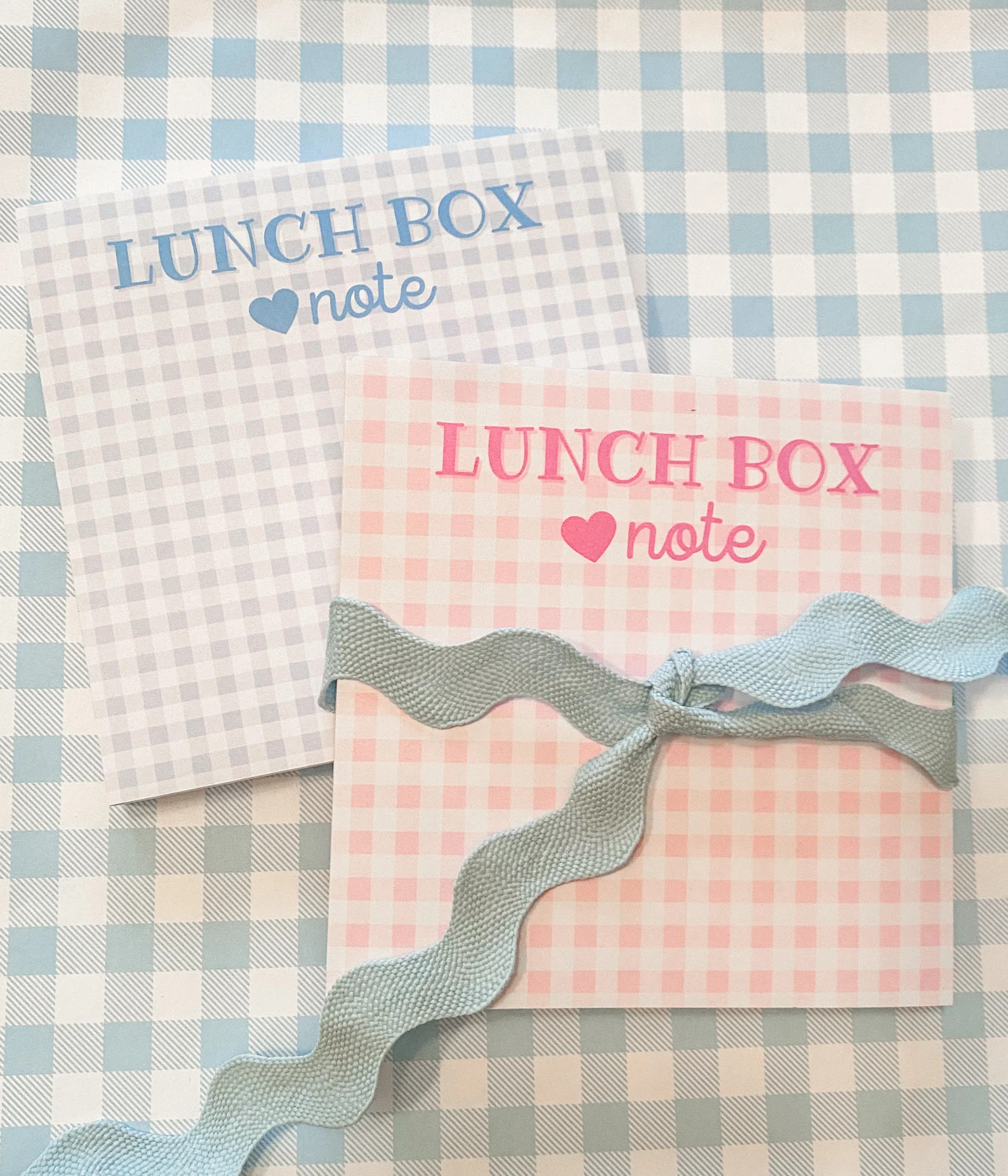 Lunch Box Love Notes Notepad / Kids / School / Gingham | Etsy (Global)