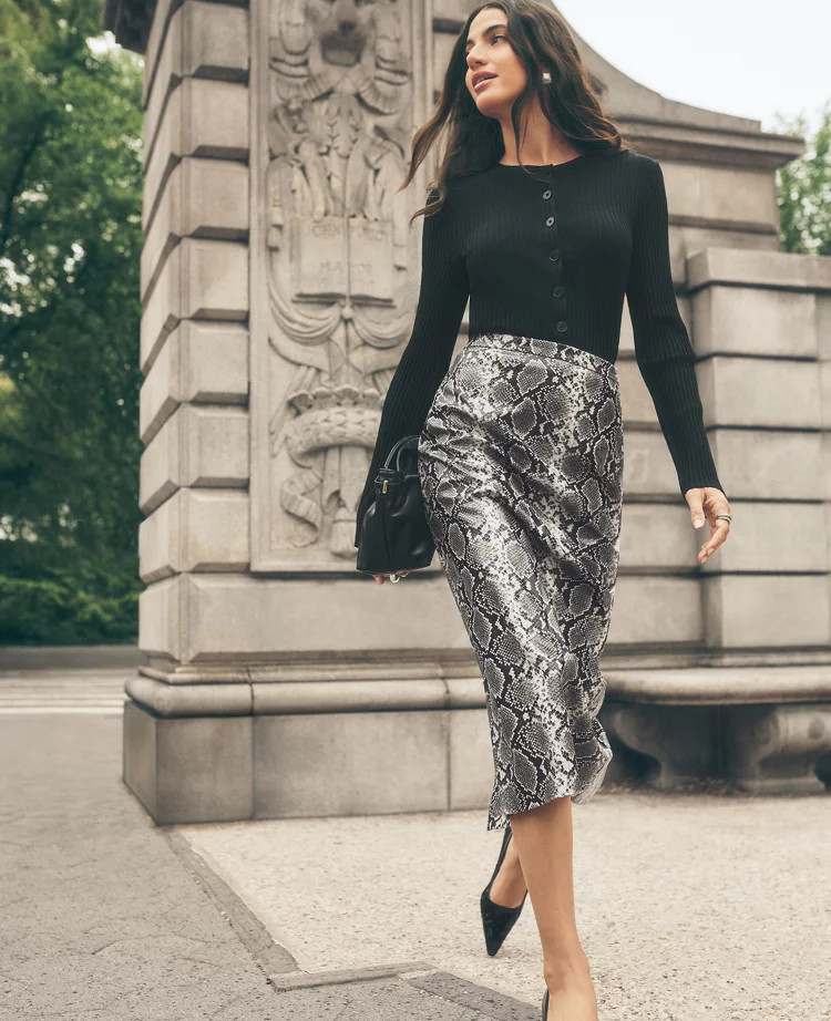 Snake Print Pencil Skirt | Ann Taylor