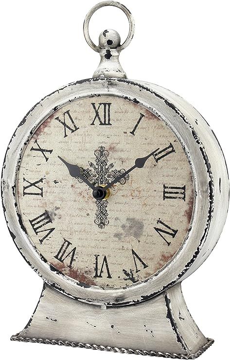 Stonebriar Large 12 Inch Decorative Battery Operated Table Top Clock with Roman Numerals and Anti... | Amazon (US)