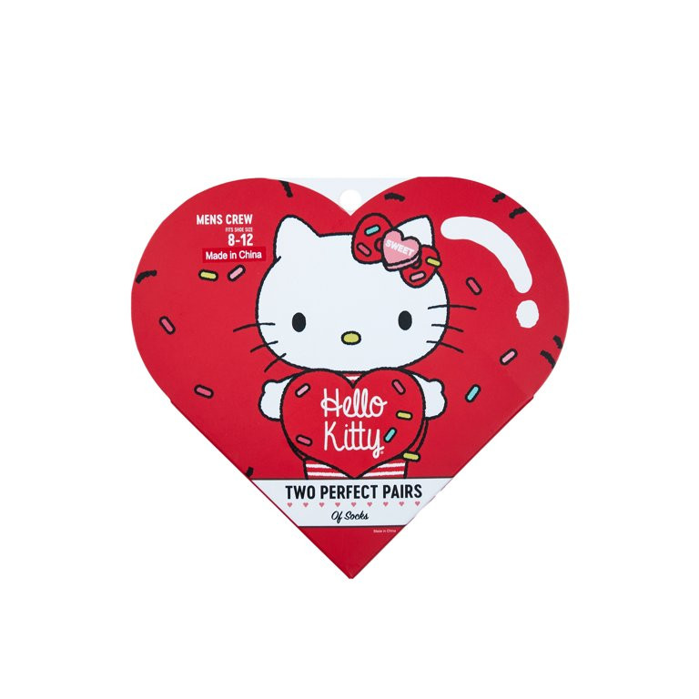 Hello Kitty Valentine's Adult 2 Pack Gift Box Socks | Walmart (US)