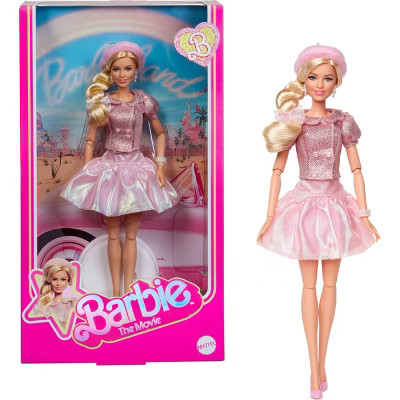 Barbie The Movie Doll, Margot Robbie as Barbie, Collectible Doll Wearing Pink Blouse & Skirt Set | Target