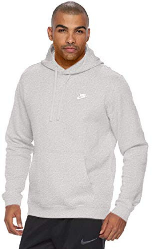 Nike Men's Sportswear Club Pullover Hoodie, Light Grey Heather/Light Grey Heather/White, X-Large Tall | Amazon (US)