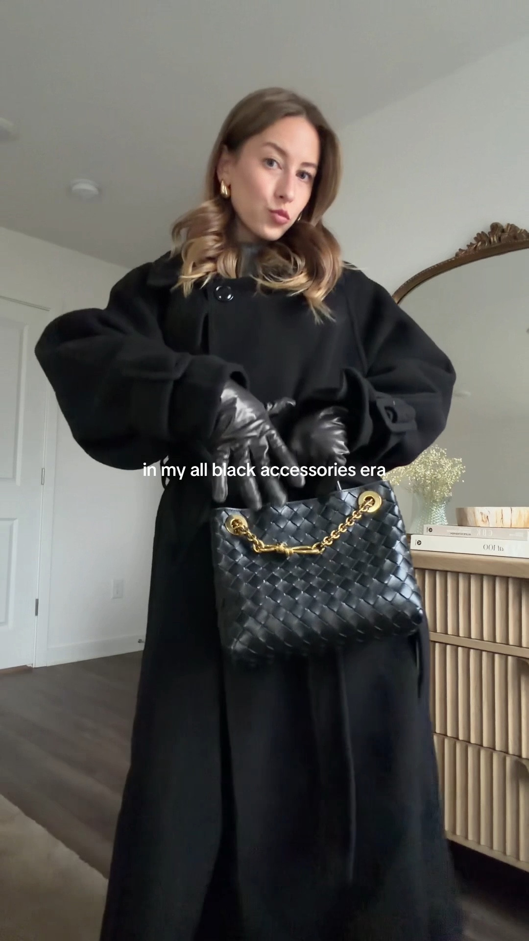 1/4/26 Winter dinner outfit details 🖤 Wearing my Tony Bianco black booties, Abercrombie dark wash bootcut jeans, a cozy Aritzia sweater, my new wool coat from Mo & Co., finished with my Bottega bag and leather gloves from Amazon. Classic, warm, and easy for a winter night out.

#LTKSeasonal #LTKgrwm #LTKootd