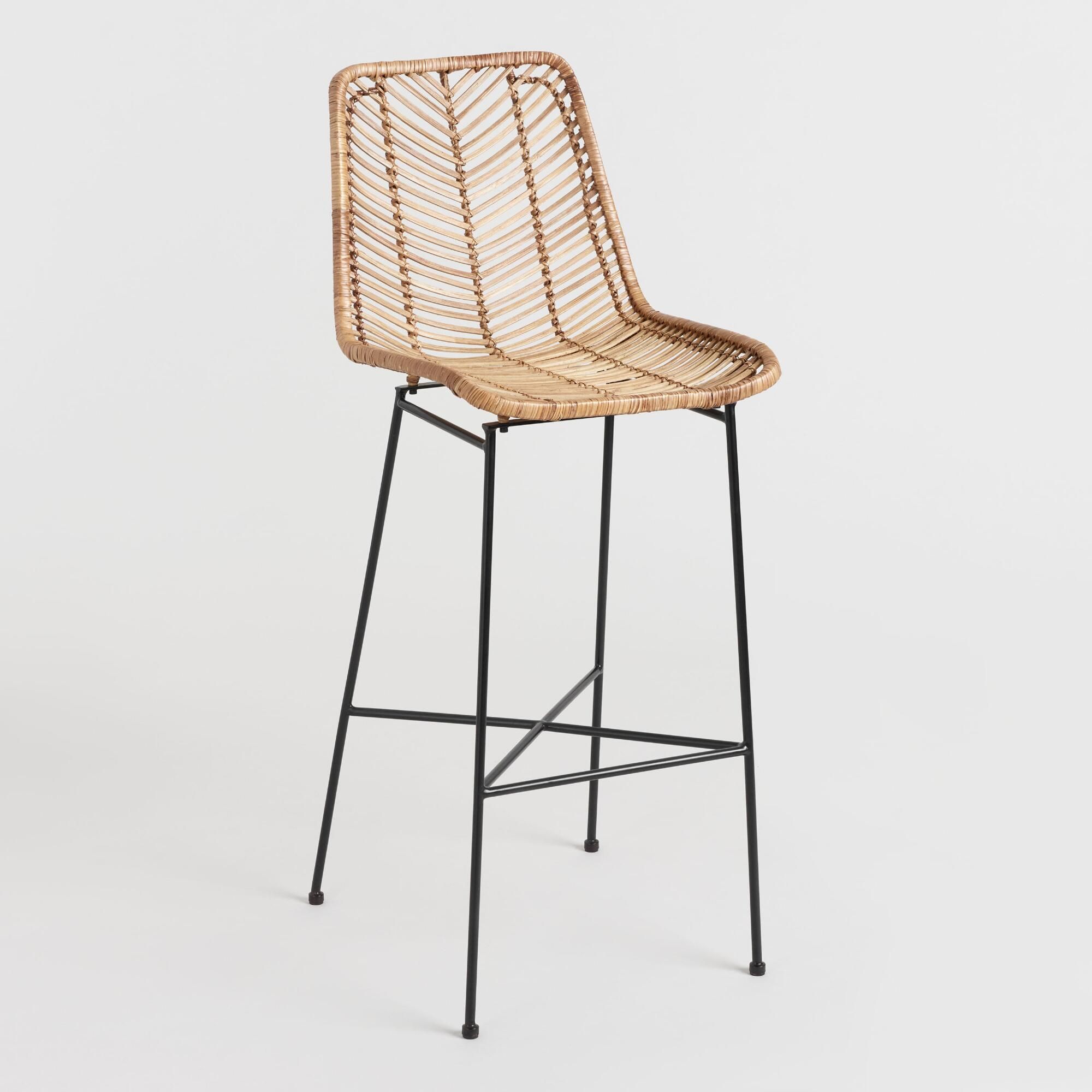 Natural Wicker Loren Bar Stool by World Market | World Market