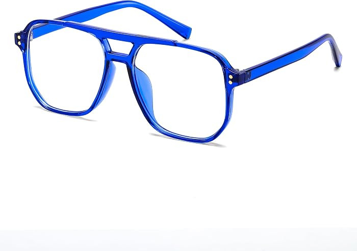 FEISEDY Blue Light Blocking Glasses Fake Nerd Clear Square Computer Lightweight Pilot Glasses Fra... | Amazon (US)