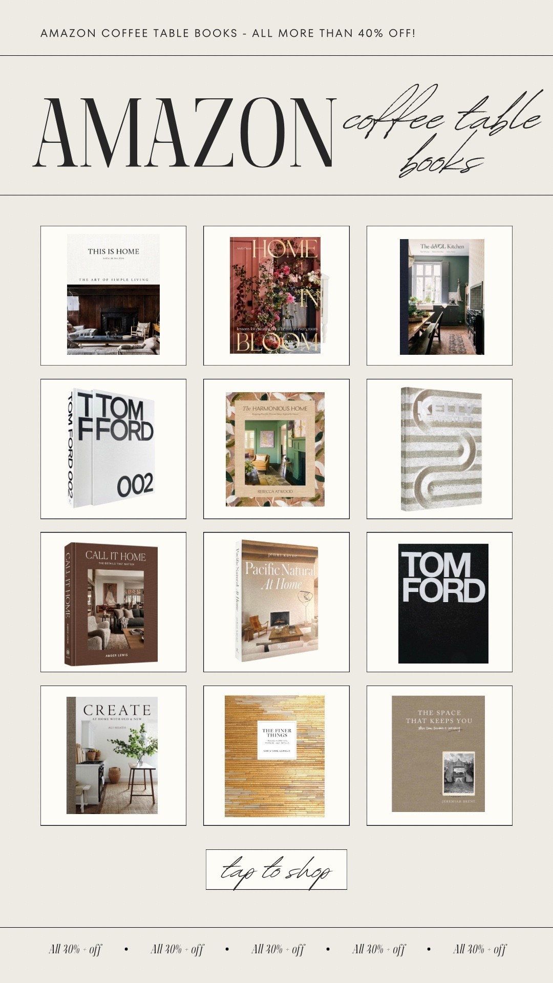 Coffee table books just add that luxe layer to shelving, coffee table or cabinet. When we stage we can easily use up to 50+ books in one house. Sharing our favorites that are all on sale so you can buy a collection of 3-4 books!

#LTKHome #LTKSaleAlert
