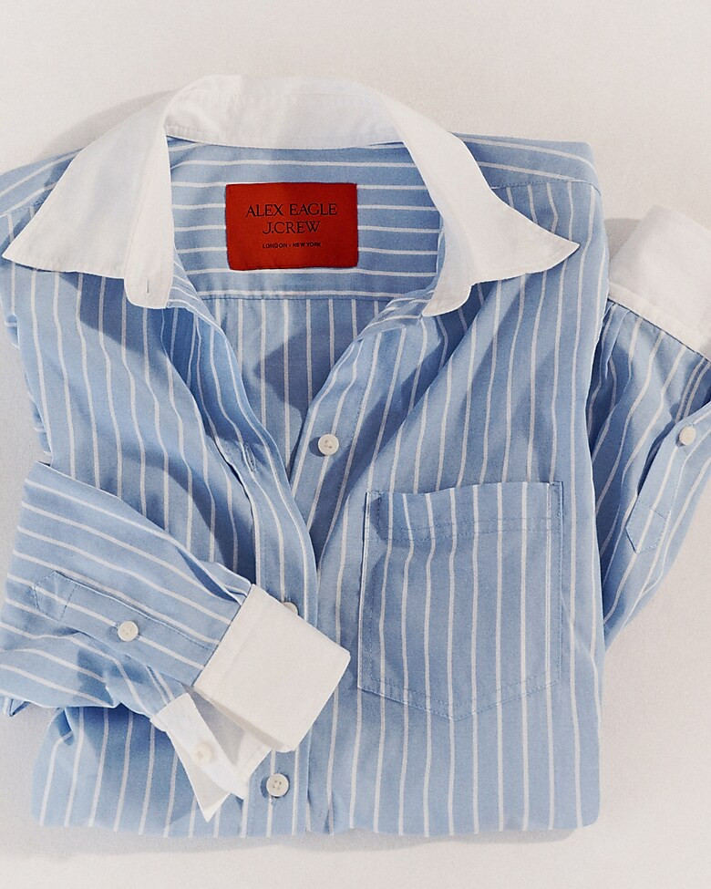 Alex Eagle X J.Crew button-up shirt in pinstripe | J. Crew US