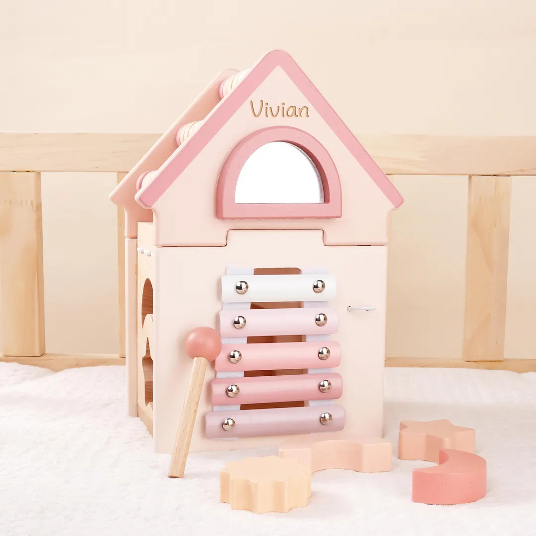 Personalized Wooden Montessori Activity Cube: 5-in-1 Educational Toy - Etsy | Etsy (US)