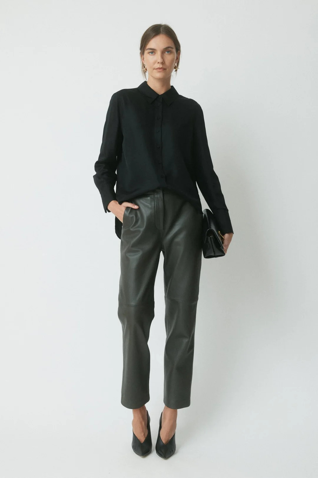 Robin Silk Shirt - Black | Perri Cutten