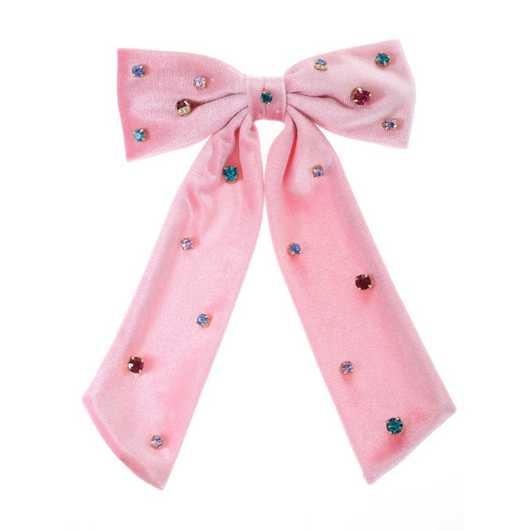 Packed Party Bonito Clip de Lazo para el Pelo en Terciopelo Rosa | Walmart (US)