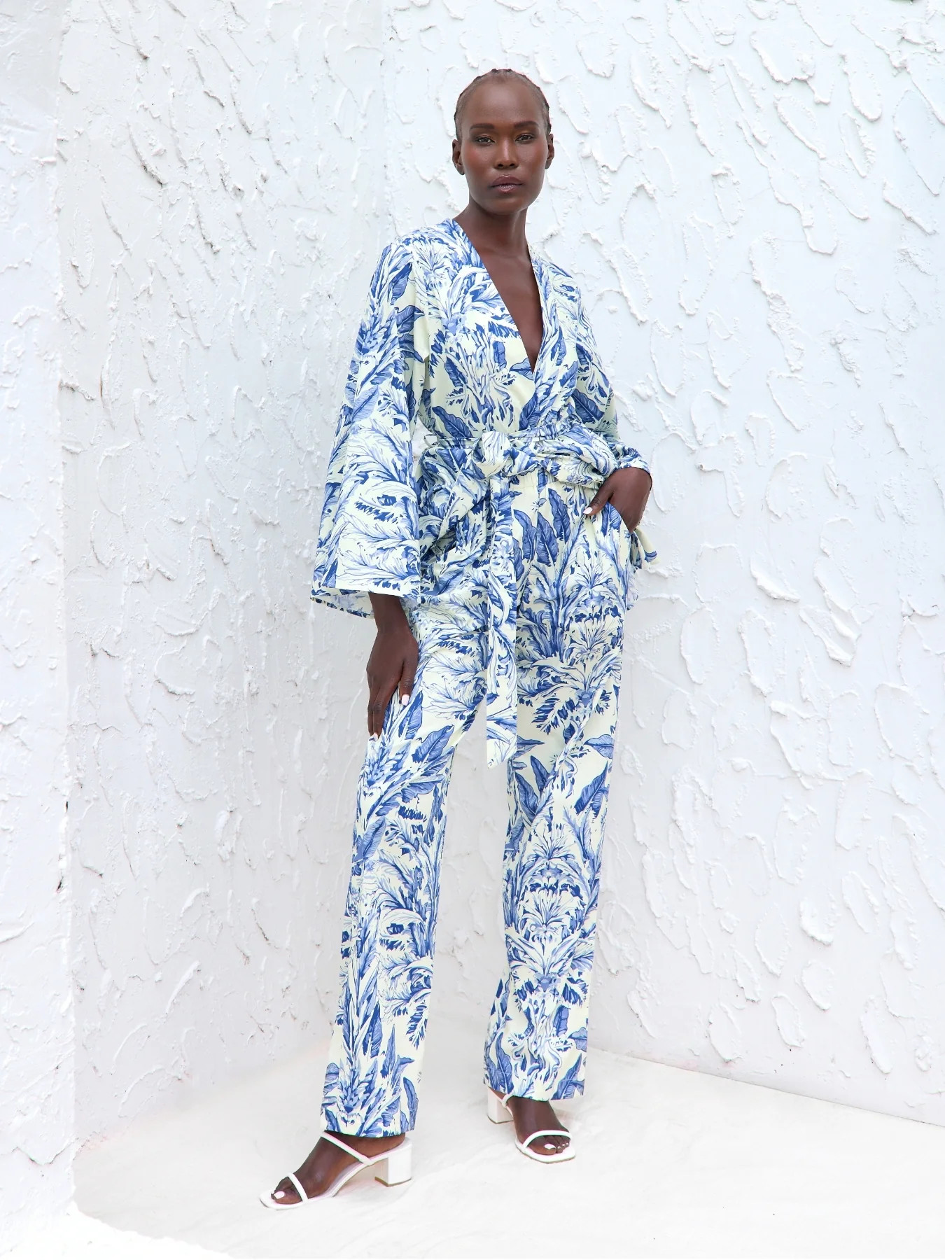 Printed Cotton Poplin Leer Pants - Toile Blu | Diarrablu