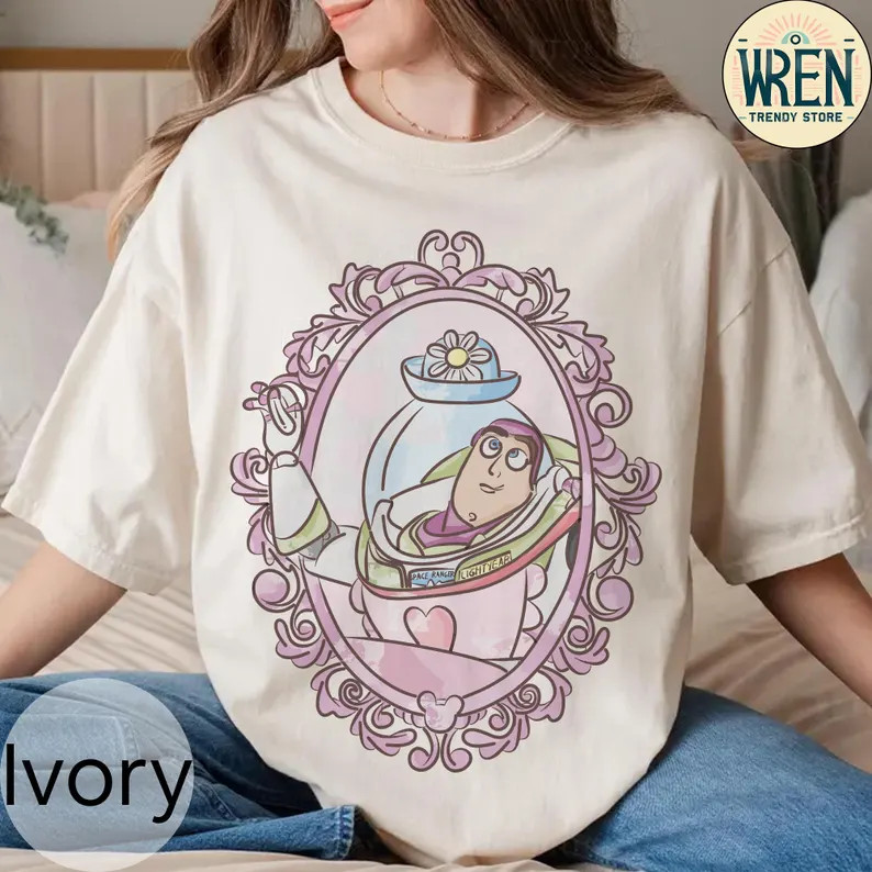 Retro Coquette Bow Buzz Lightyear Comfort Colors Shirt, Toy Story Friends Shirt, Disney Shirt, To... | Etsy (US)