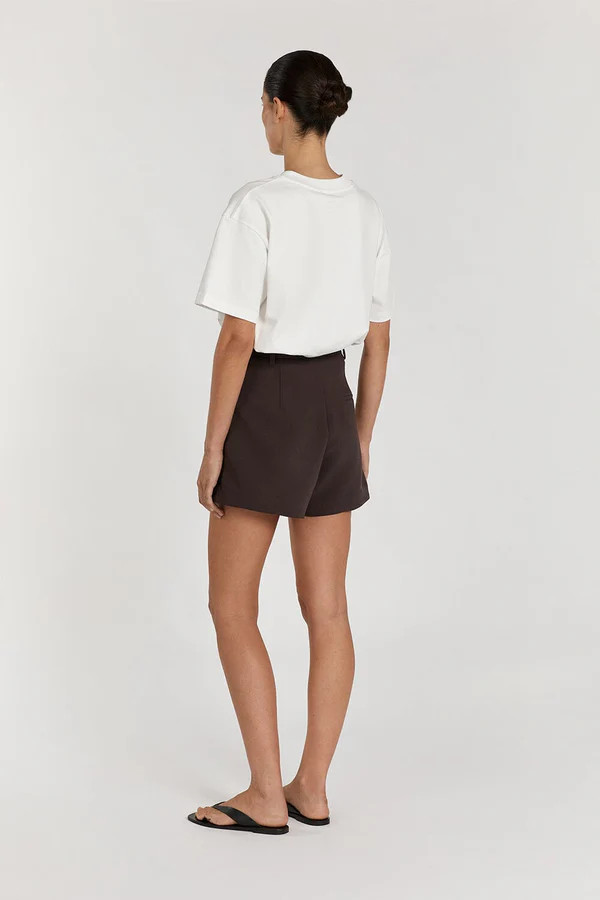 ELLE DARK CHOCOLATE TAILORED SHORT | DISSH