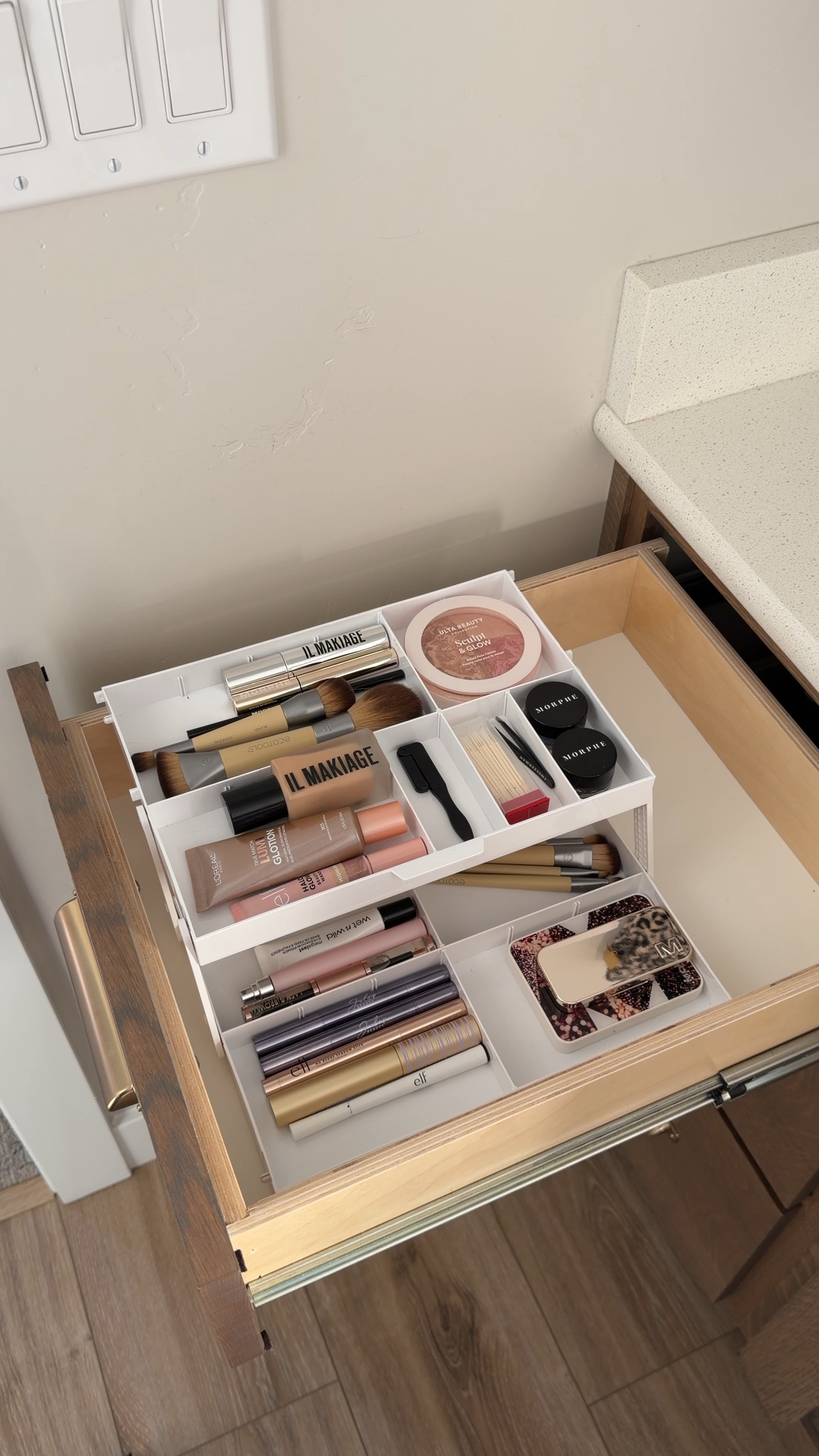 This is a great way to organize make up in your bathroom drawer, so you don’t have to dig through your makeup bag anymore!

#LTKHome #LTKgrwm