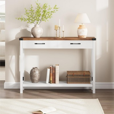 Woode Entryway Table, Farmhouse Console Table with 2 Drawers | Target