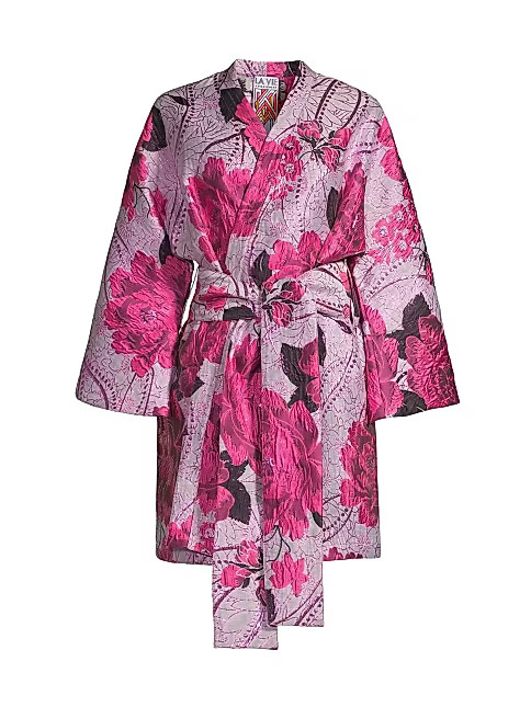 Brocade Mini Wrap Kimono | Saks Fifth Avenue