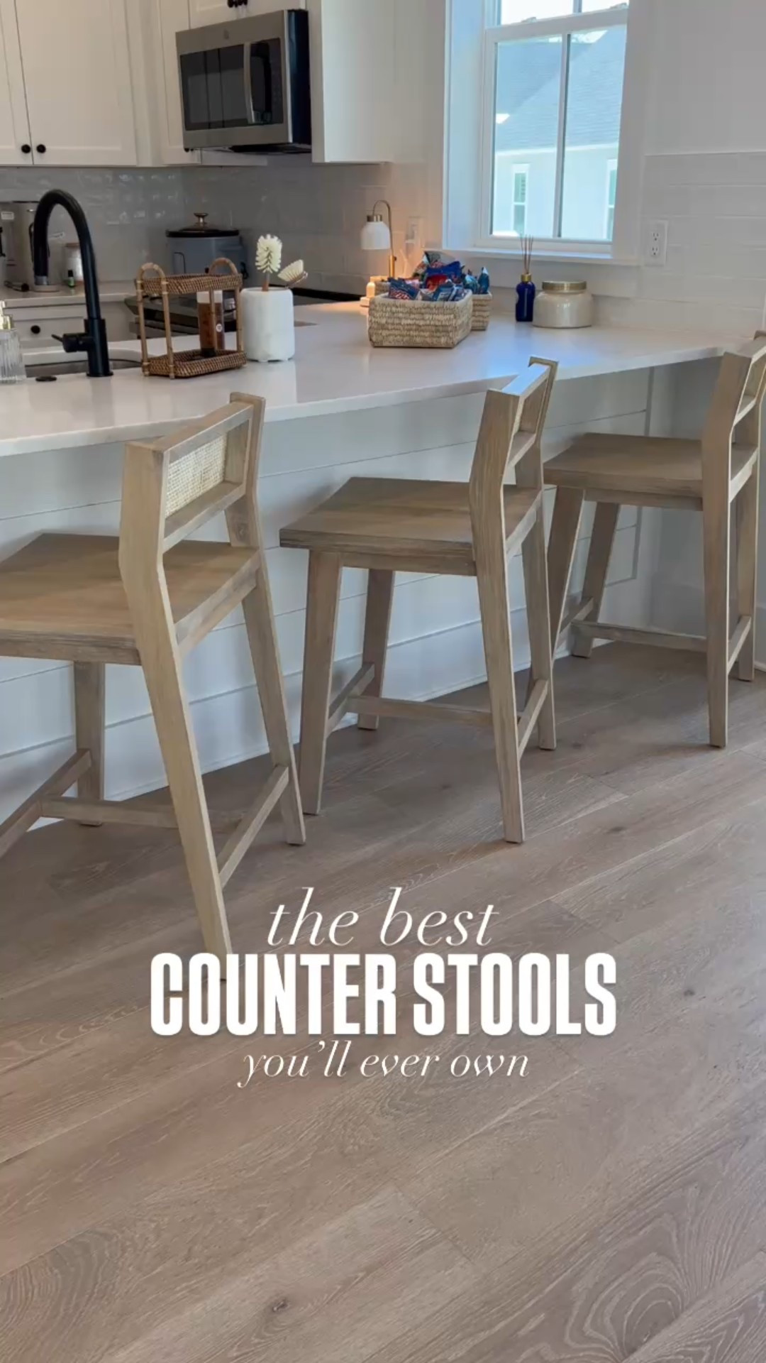We love these counter stools so much, we have them in our main kitchen and our guest house! They are solid wood, easy to clean and offer a neutral color palette to complement almost any kitchen space! 

#LTKHome #LTKStyleTip #LTKWatchNow