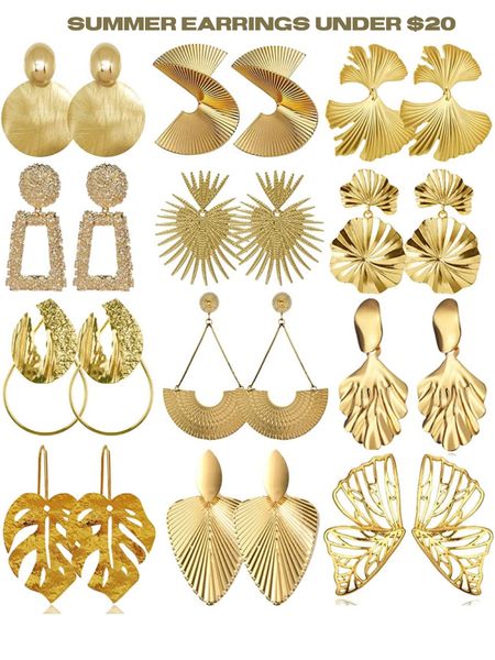 Summer earrings under $20! Summer accessories #SummerFashion #SummerAccessories #GoldEarrings #StatementEarrings #Statement,Jewelry,Statement,EarringStatement,Jewelry,GoldStatementEarringsFloralEarrings,LargeEarringsPlusSizeFashionSummerFashion,CurvyFashion

#LTKfit #LTKSeasonal #LTKFind