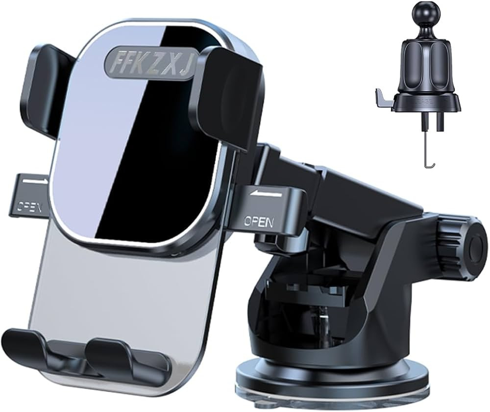 Car Phone Holder Mount, Suction Cup Hands-Free Car Phone Stand, Cell Phone Holder for Car Dashboa... | Amazon (US)