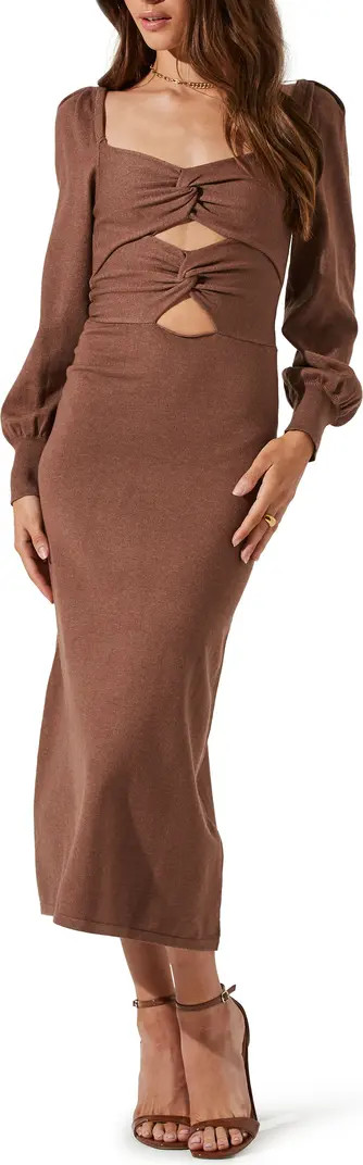 ASTR the Label Cutout Long Sleeve Sweater Dress | Nordstrom | Nordstrom