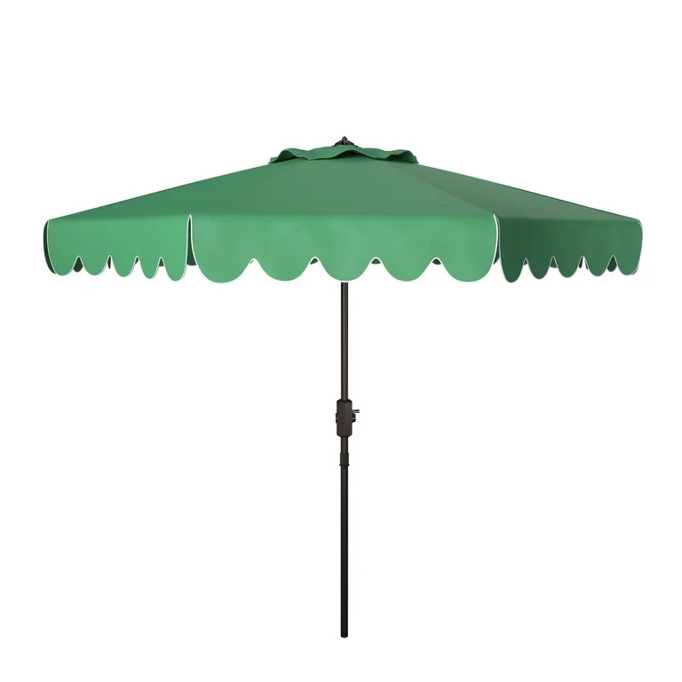 SAFAVIEH Venice 9' Market Crank Tilt Patio Umbrella, Hunter Green | Walmart (US)