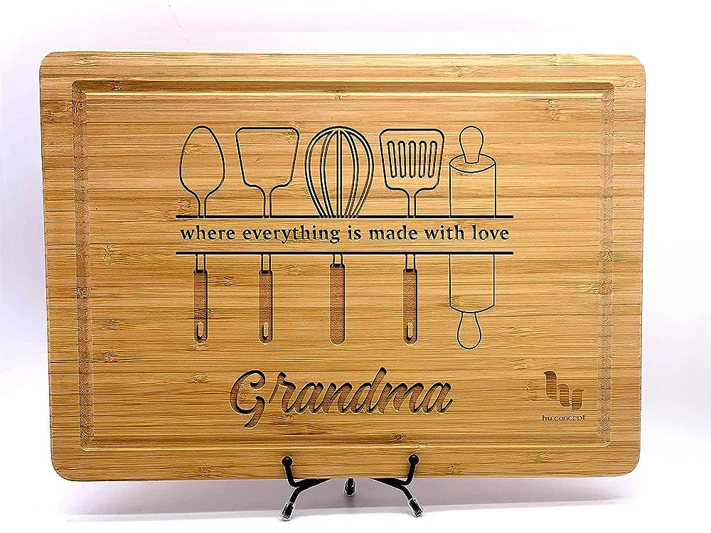 Personalized Cutting Board for Mom or Grandma, Custom Engraved Kitchen Gift, Customized Mom and G... | Amazon (US)