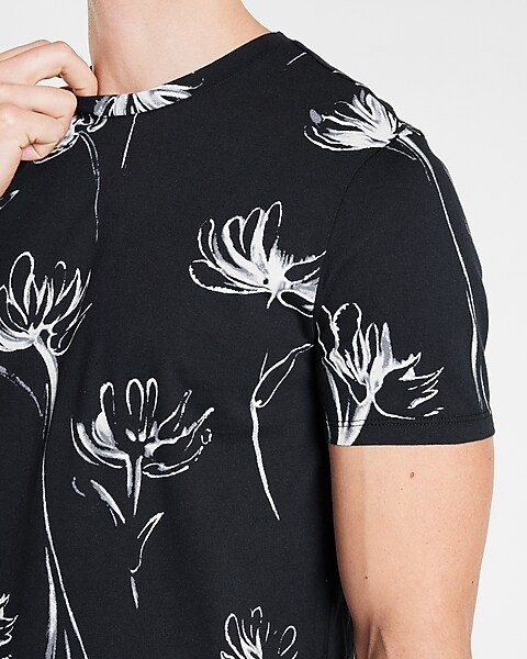 Floral Crew Neck T-shirt | Express
