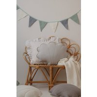 Linen Shell Pillow ""Pigeon Grey"", Decorative Shell Pillow, Cushion, Seashell Pillow For Sofa | Etsy (US)