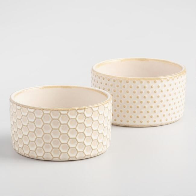 Textured Stoneware Ramekins Set of 2 | World Market