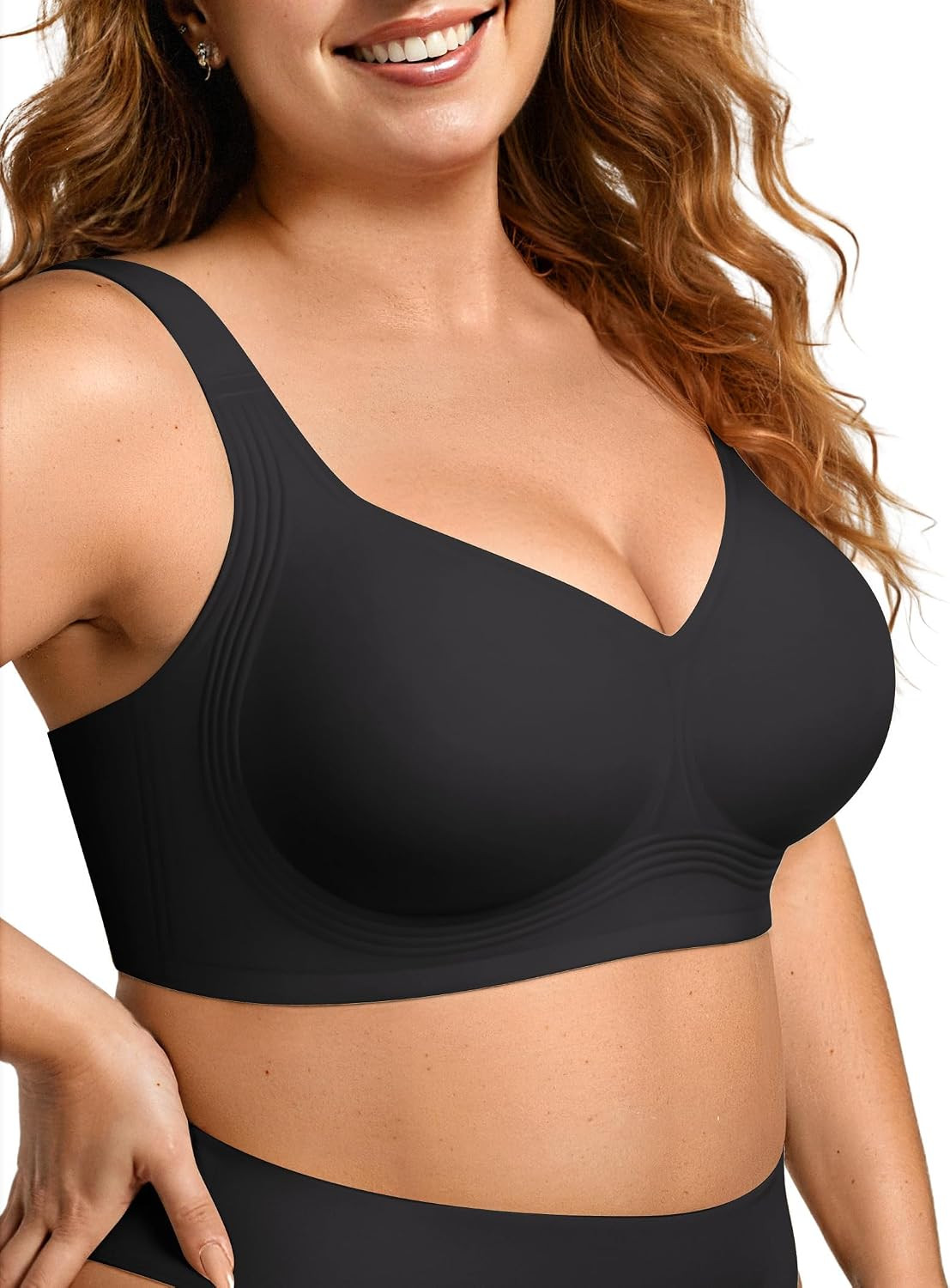 OEAK Womens Wireless Jelly Bras Plus Size Support Push Up Comfortable Bra | Amazon (US)