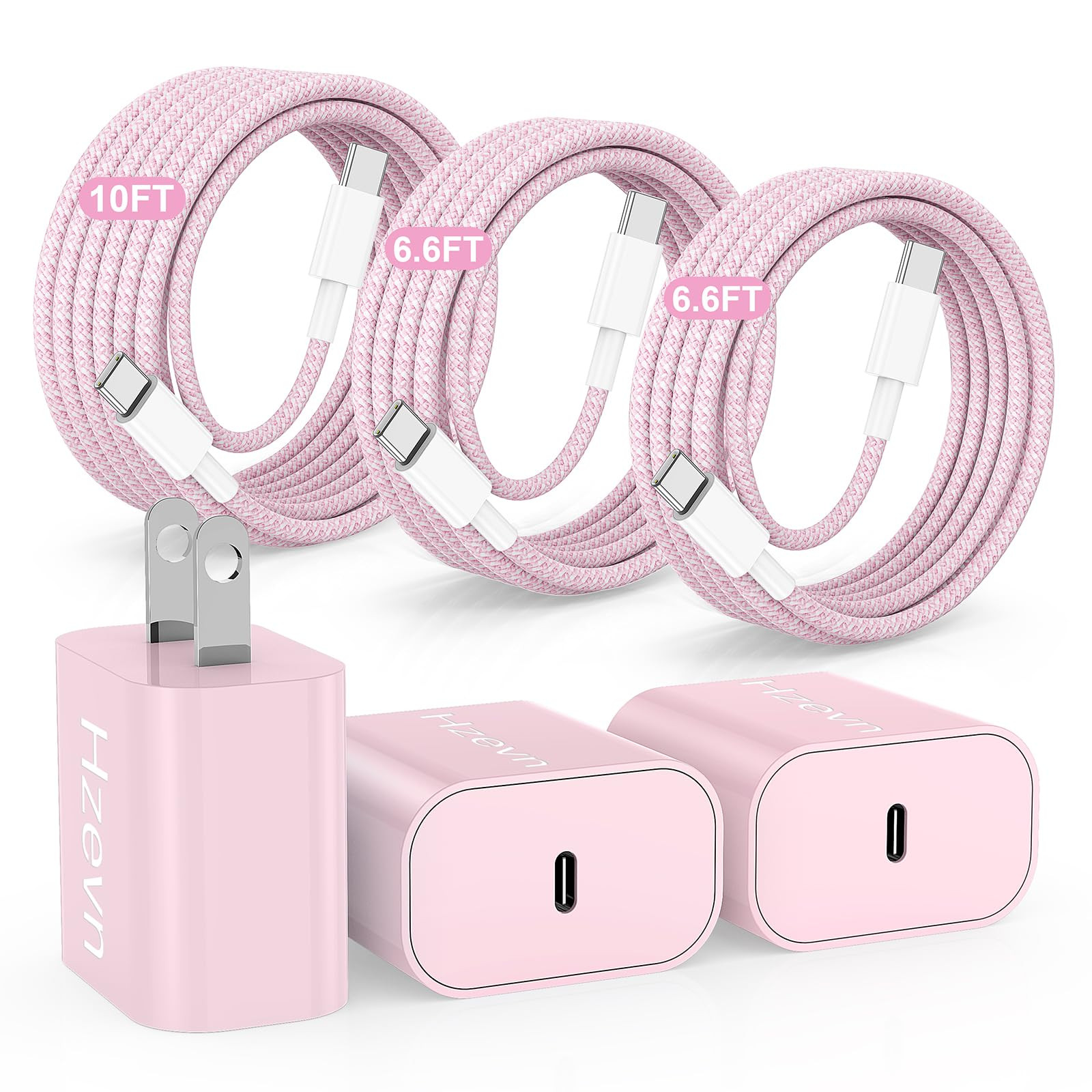 Fast Charging for iPhone 15 16 Pro Max Charger Colorful, 3Pack 20W USB C Fast Chargers Block with... | Amazon (US)