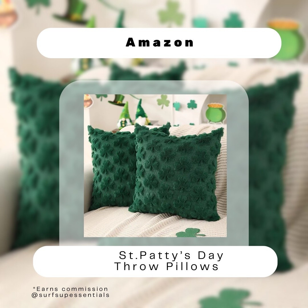 🍀 #throwpillows 
Ready for St.Pattys Day? You’ll want to add these to cart ASAP! 
#stpattysday #green 

#LTKHome #LTKSpringSale