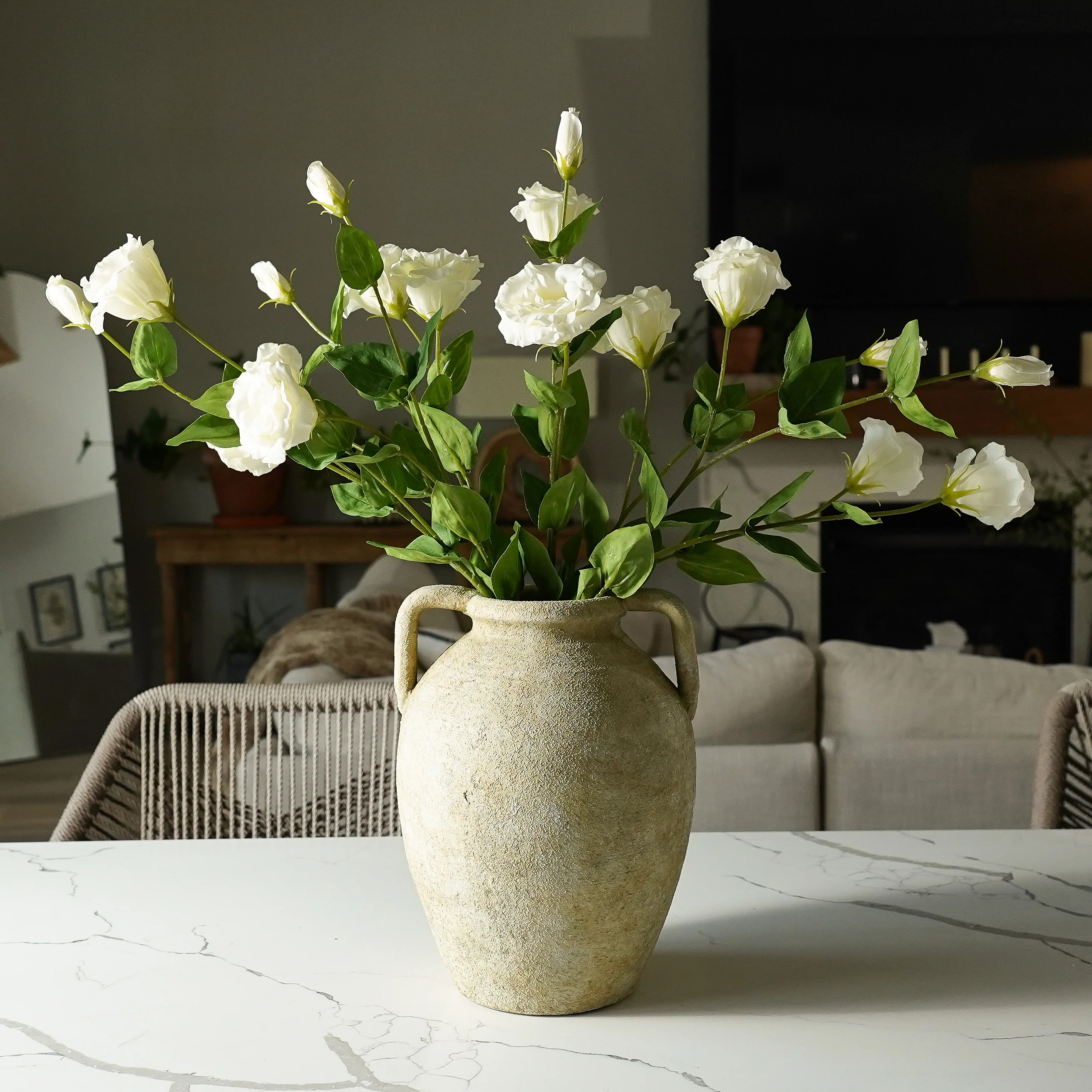 Real Touch Rose Stem | White | MJHome