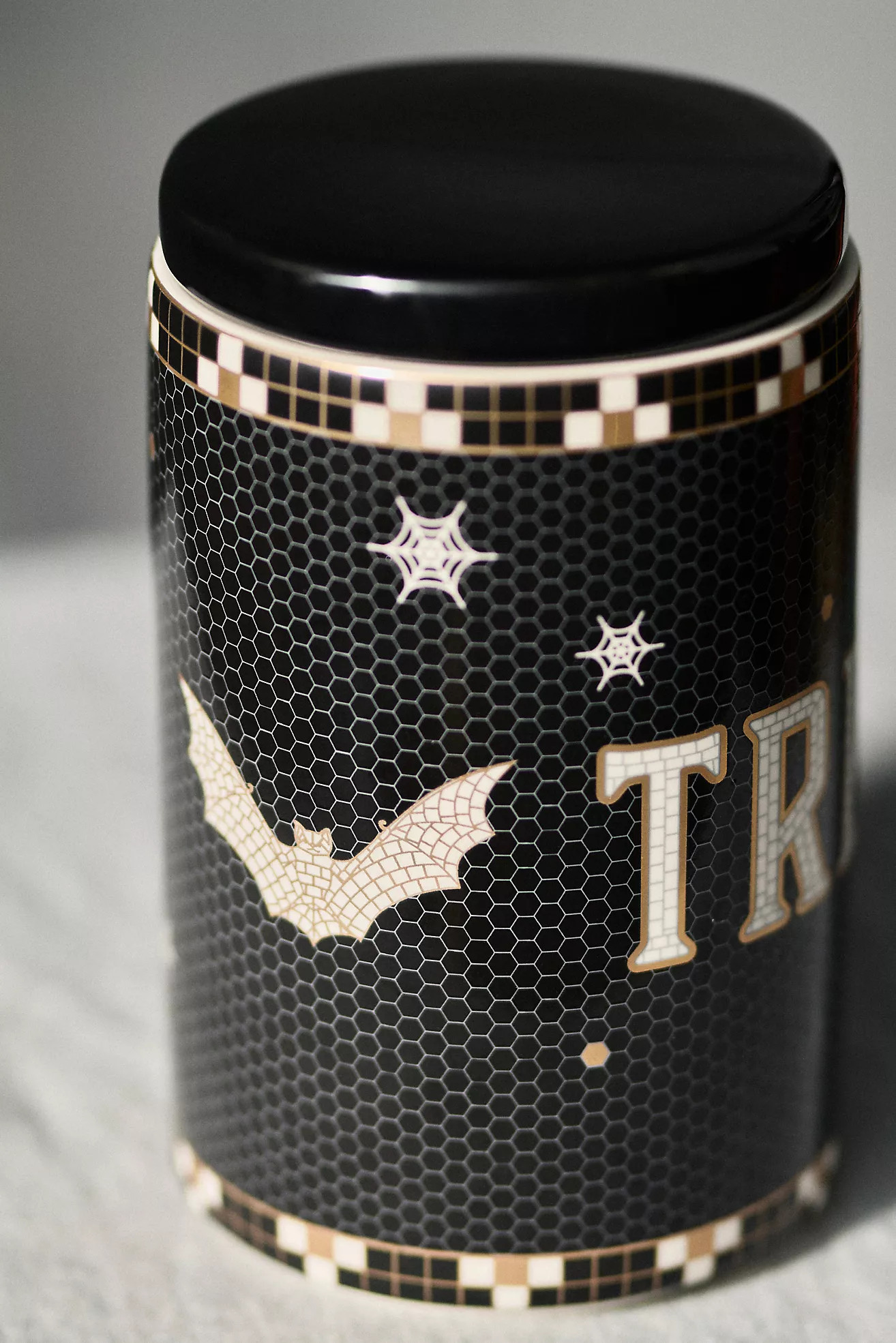 The Bistro Tile Stoneware Canister: Halloween Edition | Anthropologie (US)