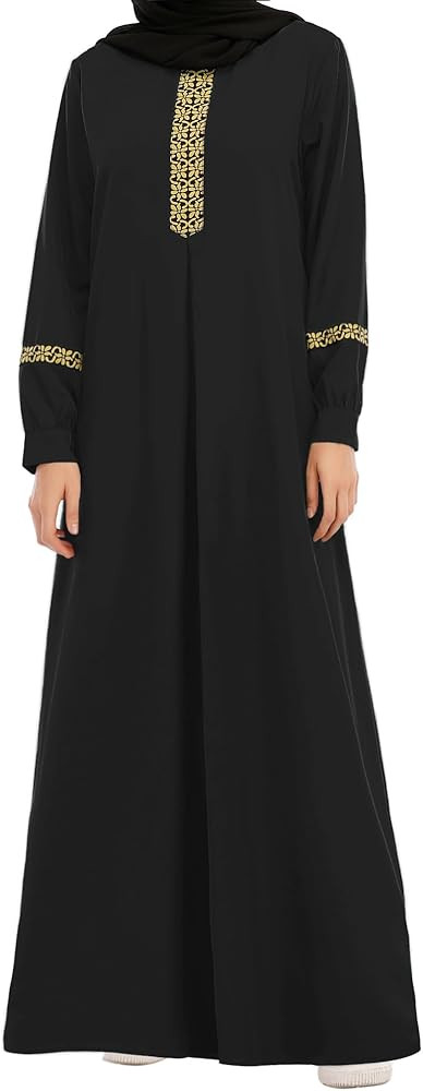 WSPLYSPJY Womens Muslim Abaya Dress Zipper Islamic Robe Pockets Maxi Prayer Clothes with Hijabs | Amazon (US)