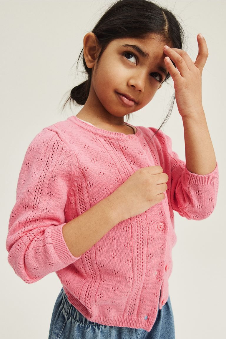 Textured-knit Cotton Cardigan | H&M (US + CA)