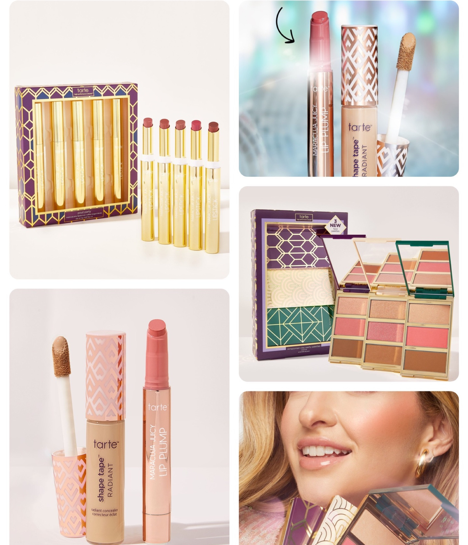 Tarte is having a huge sale for Cyberweek! Here are a few…Set of 5 Maracuja Juicy Lip, Tarte Amazonian Clay Party Palettes, and Shape Tape concealer and juicy lip combo (colors of your choice)

#LTKbeauty #LTKCyberWeek #LTKGiftGuide