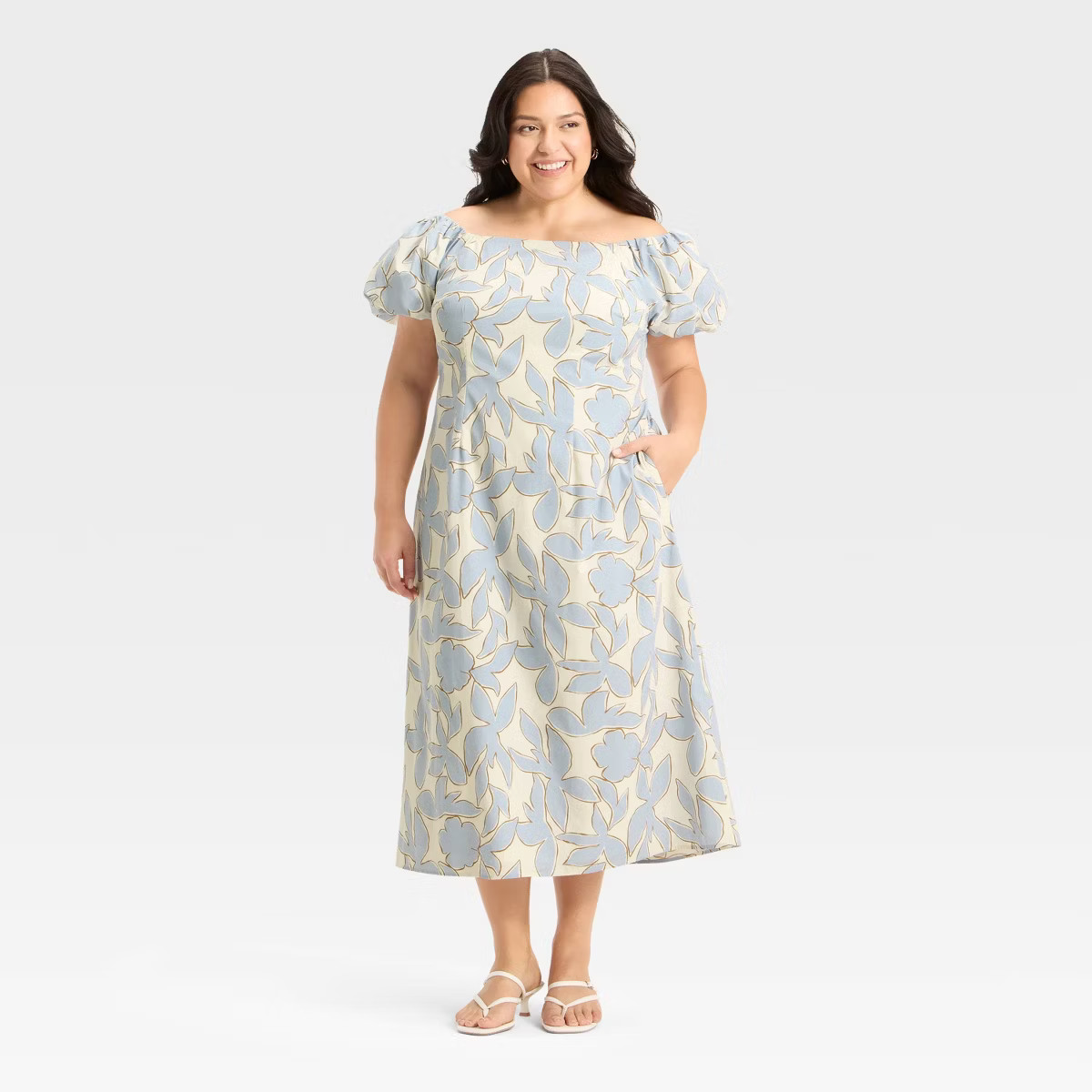 Women's Puff Short Sleeve Maxi Dress - A New Day™ | Target