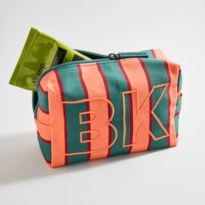 Striped Take It Away Custom Storage Pouch - Persimmon | BaubleBar