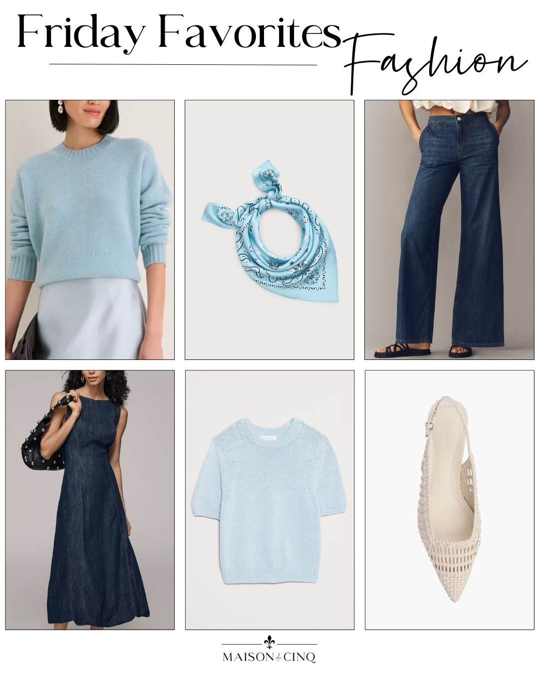 Soft blues are the hottest color for spring - and I LOVE these jeans!

Wide leg jeans, spring sweaters, scarf, flats, heels, pumps, denim dress, spring dress 

#LTKTravel #LTKOver40
