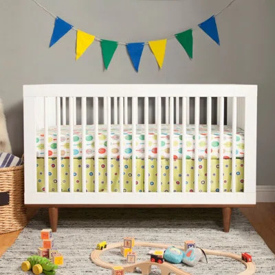 Marley 3-in-1 Convertible Crib Baby Mod Color: White/Walnut | Wayfair North America