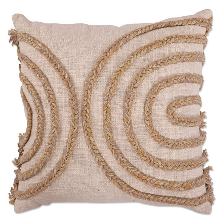 18"x18" Indoor Braid Square Throw Pillow - Pillow Perfect | Target