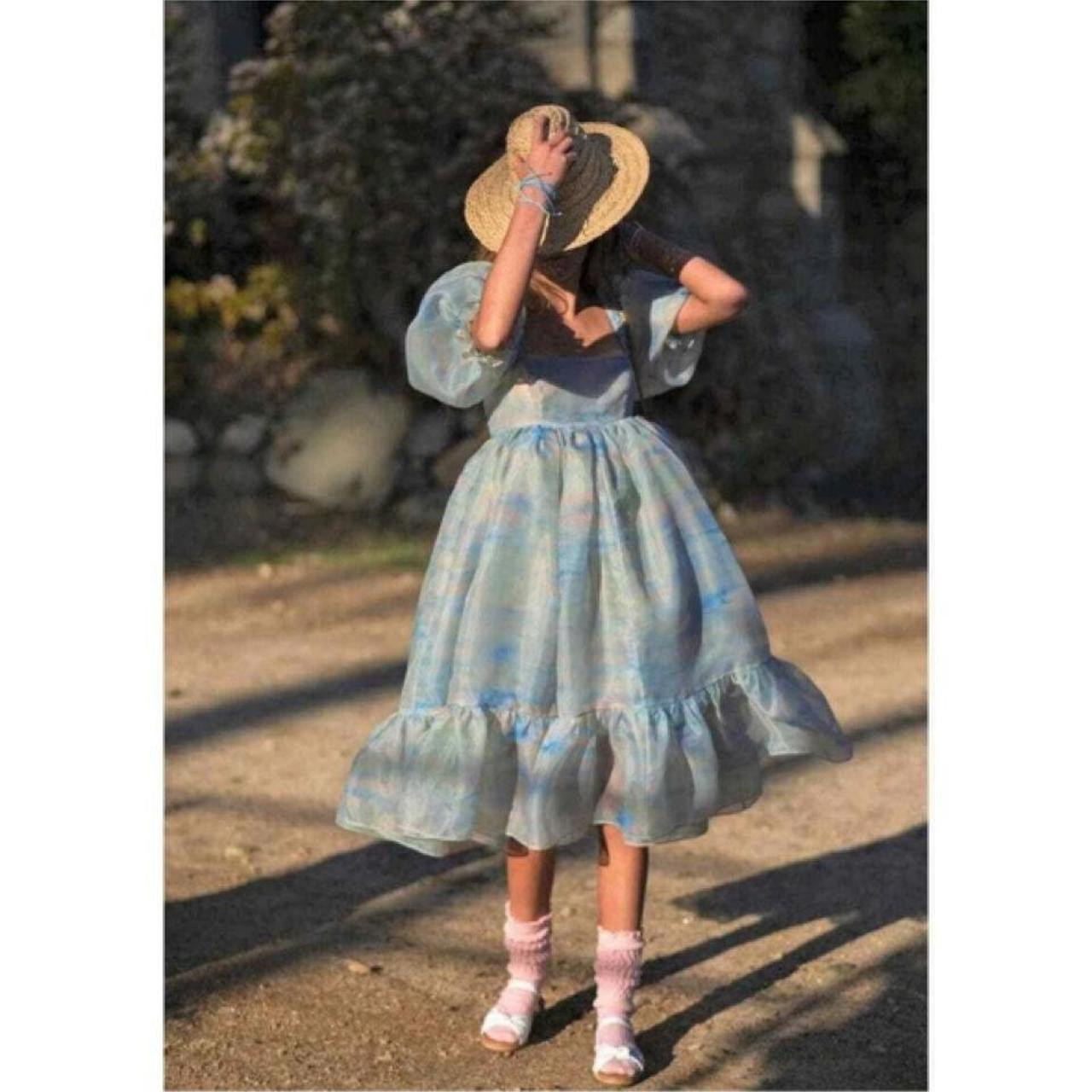 Selkie Women's A-line Dress - Blue/Green | Depop US