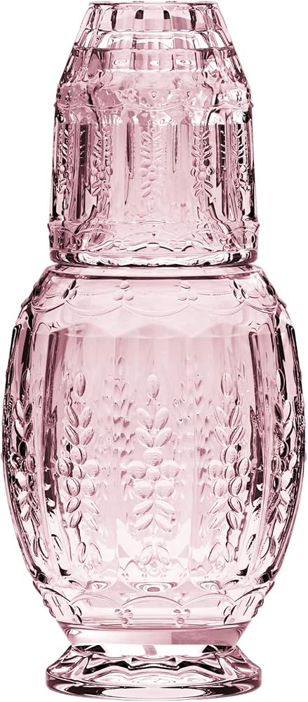 Elle Décor Vintage Bedside Water Carafe With Tumbler – Elegant Pitcher and Matching Drinking G... | Amazon (US)